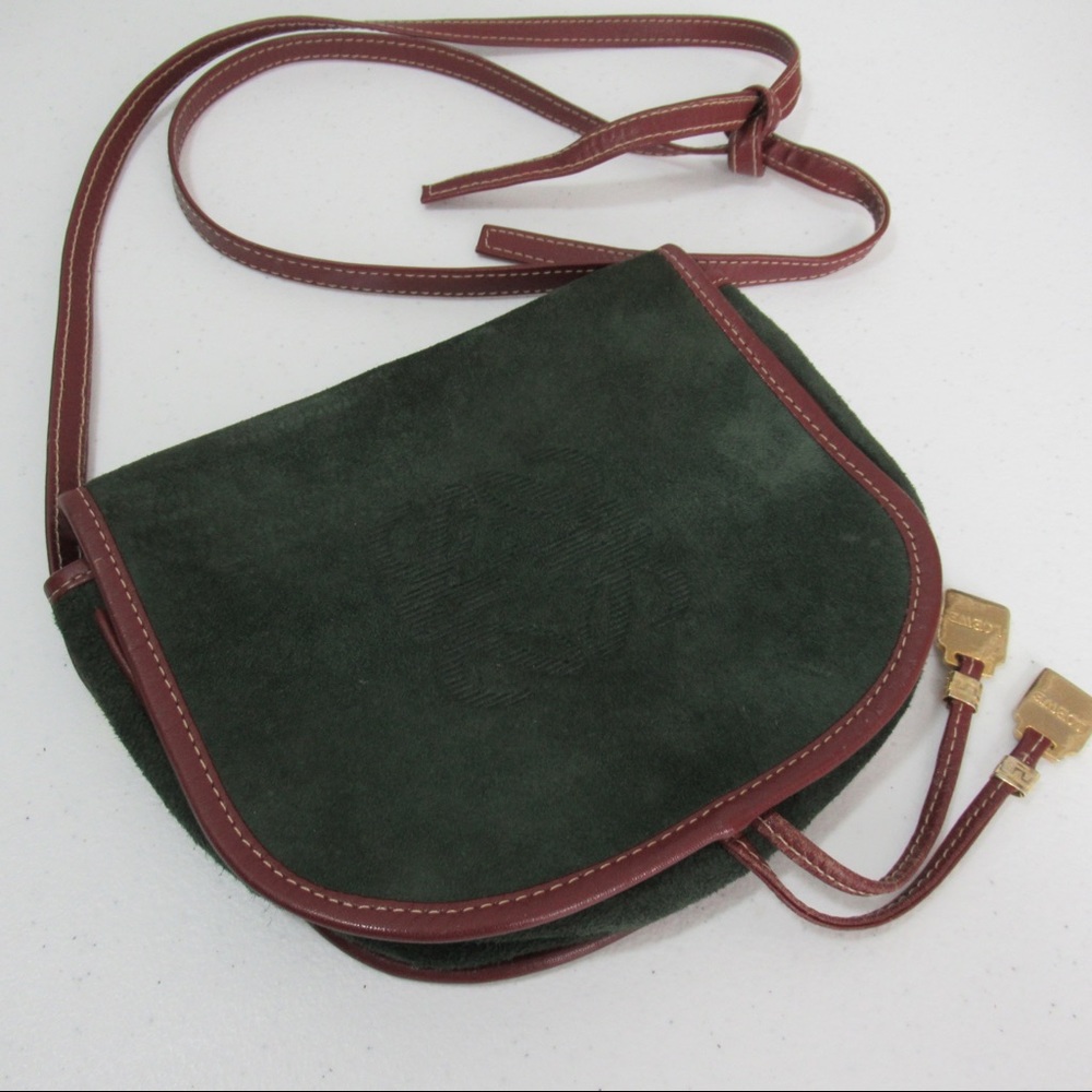 Loewe Green and Burgundy Crossbody Bag